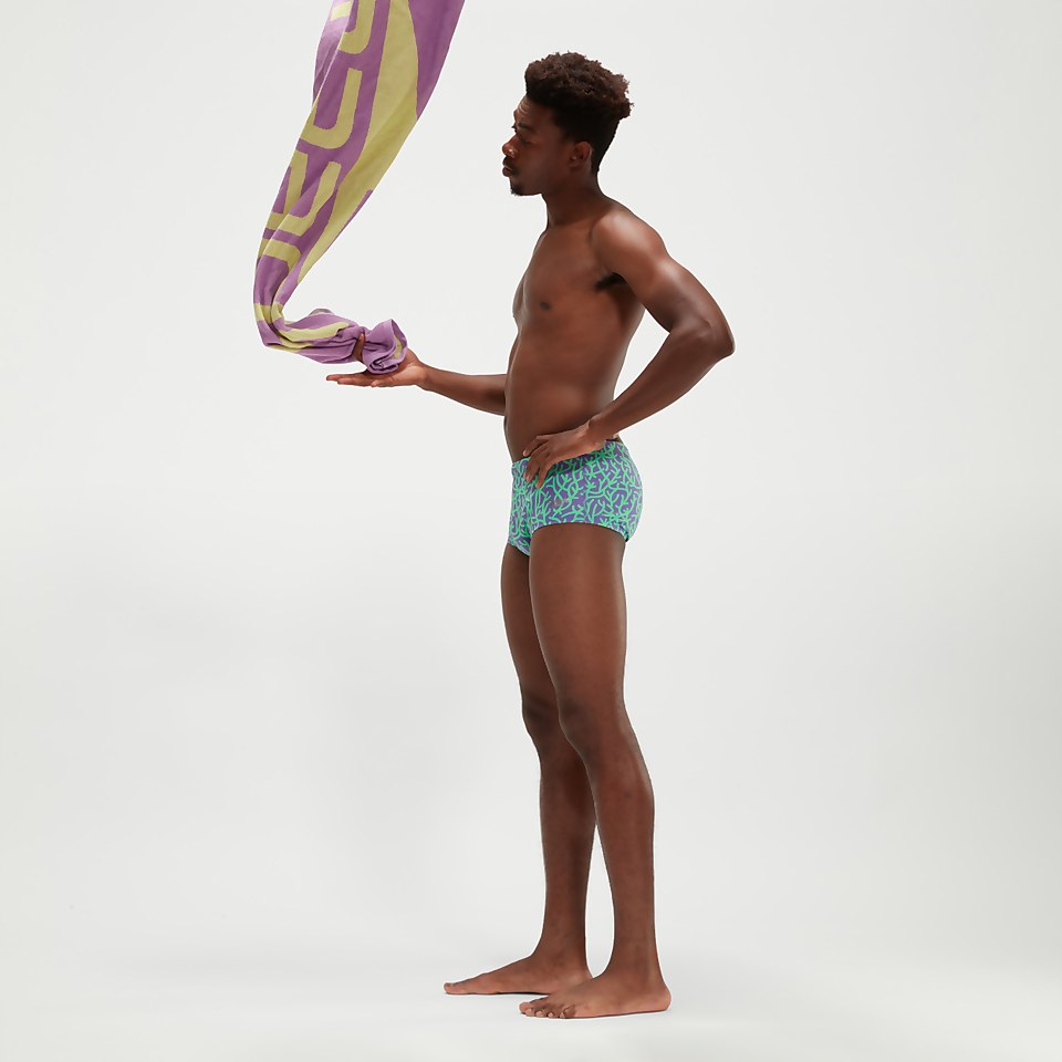 Men's 17cm Club Training Brief Lilac/Green