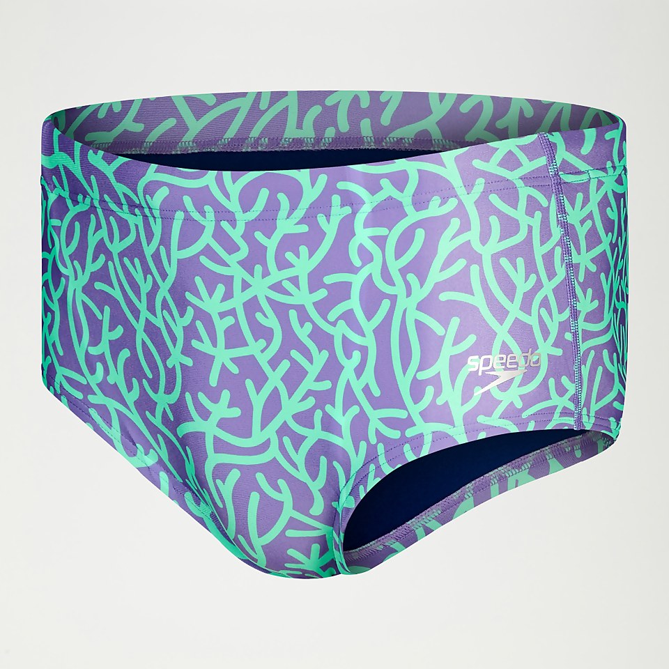 Men's 17cm Club Training Brief Lilac/Green