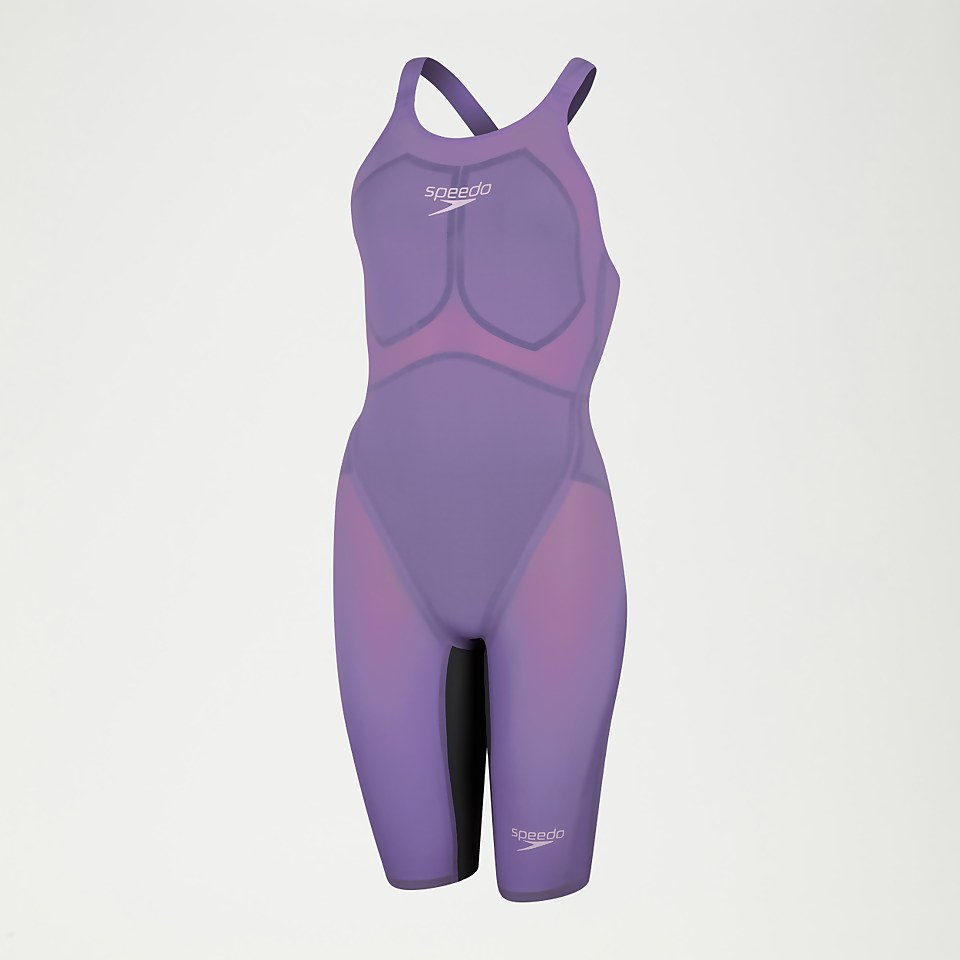 Combinaison Fastskin Femme LZR Pure Valor dos ouvert Purple Reign
