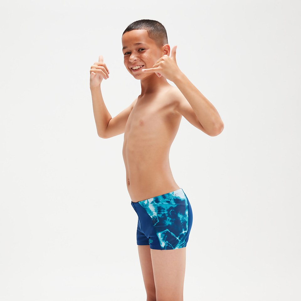 Boys' Panel Aquashorts Blue/Aqua