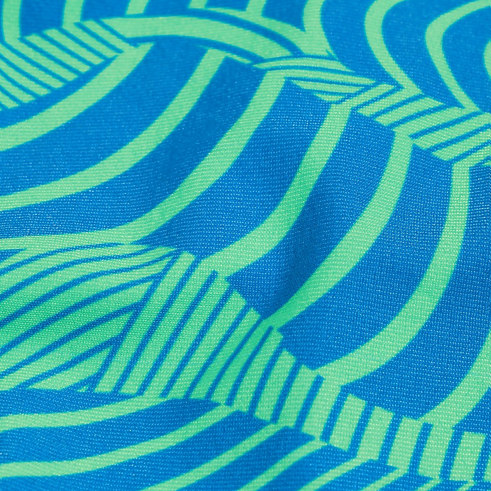 Men's 8cm Club Training Wavespace Brief Blue/Green