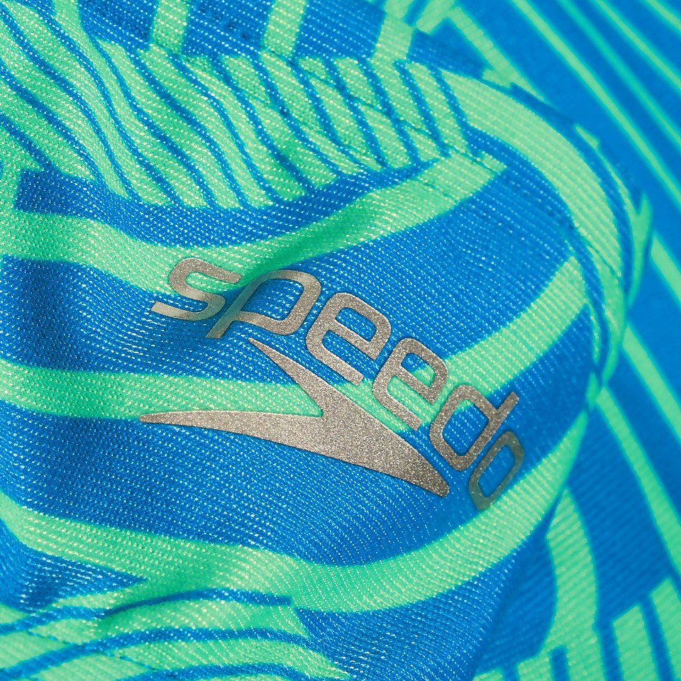 Men's 8cm Club Training Wavespace Brief Blue/Green