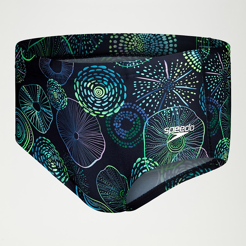 17 cm Club Training Jellyfish Glows Badehose für Herren Marineblau/Grün
