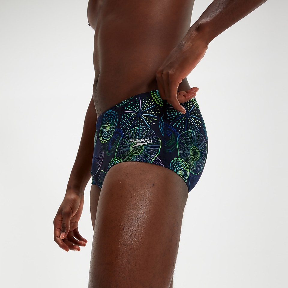 17 cm Club Training Jellyfish Glows Badehose für Herren Marineblau/Grün