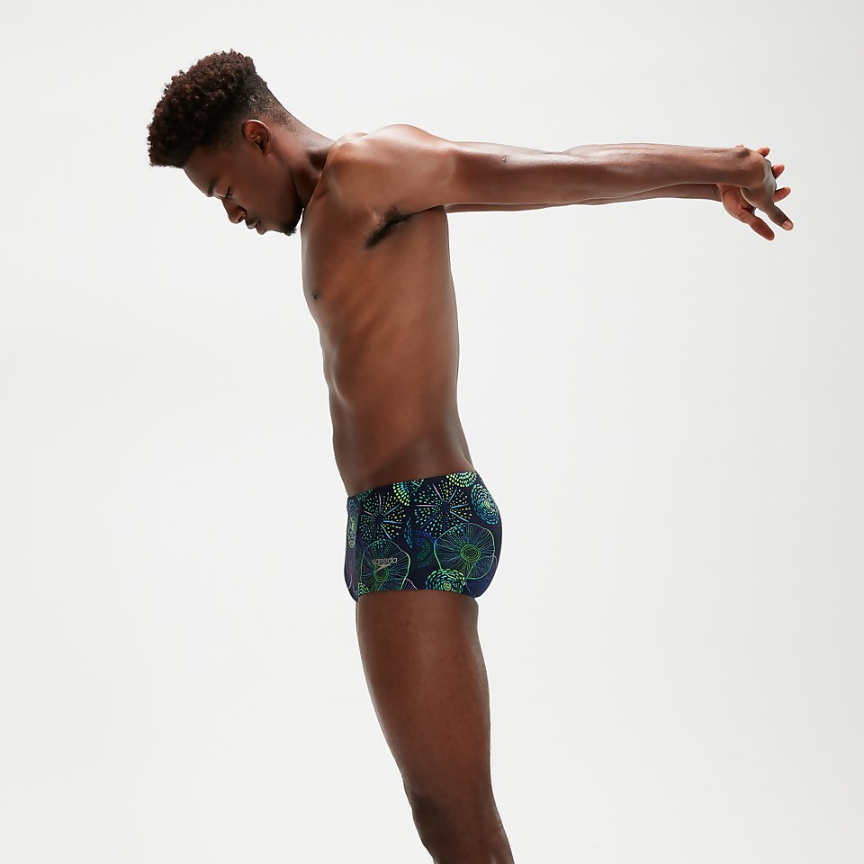 17 cm Club Training Jellyfish Glows Badehose für Herren Marineblau/Grün