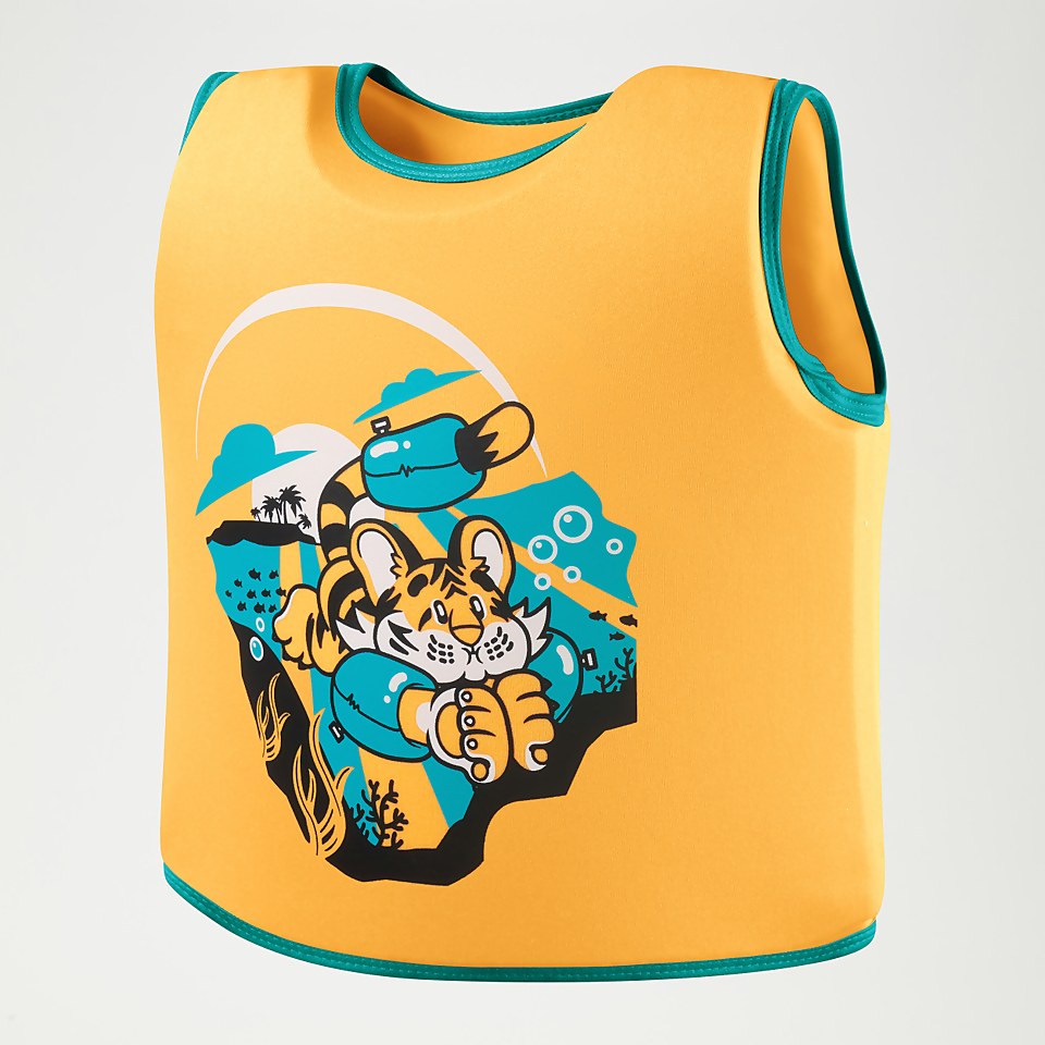 Gilet de flottaison Bébé Learn to Swim Aanadi le bébé tigre du Bengale orange