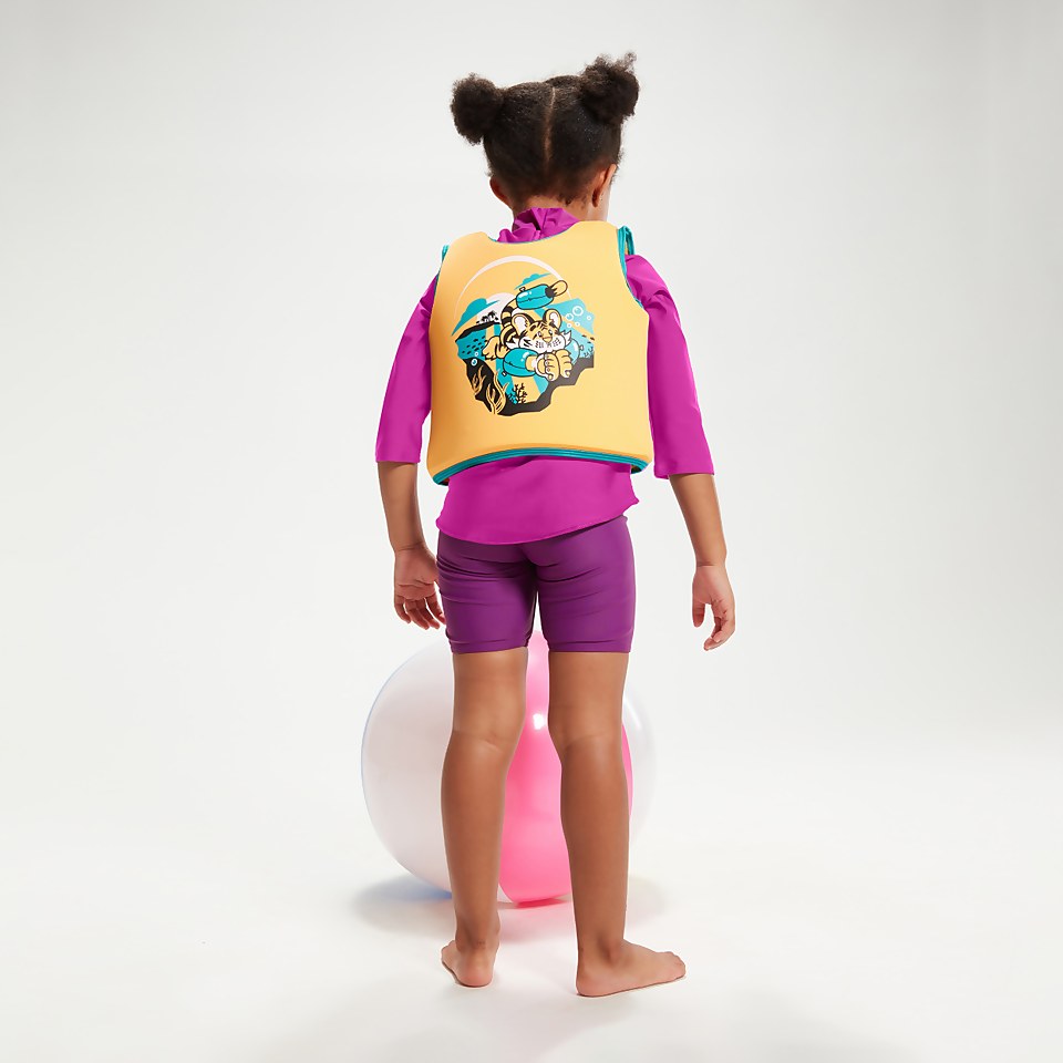 Infant Learn to Swim Aanadi Bengali Tiger Cub Float Vest Orange