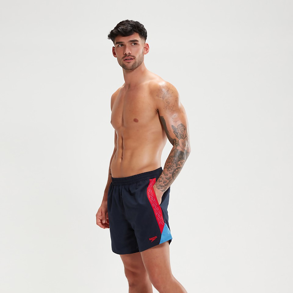 Men's Hyper Boom Splice 16" Swim Shorts Navy/Red