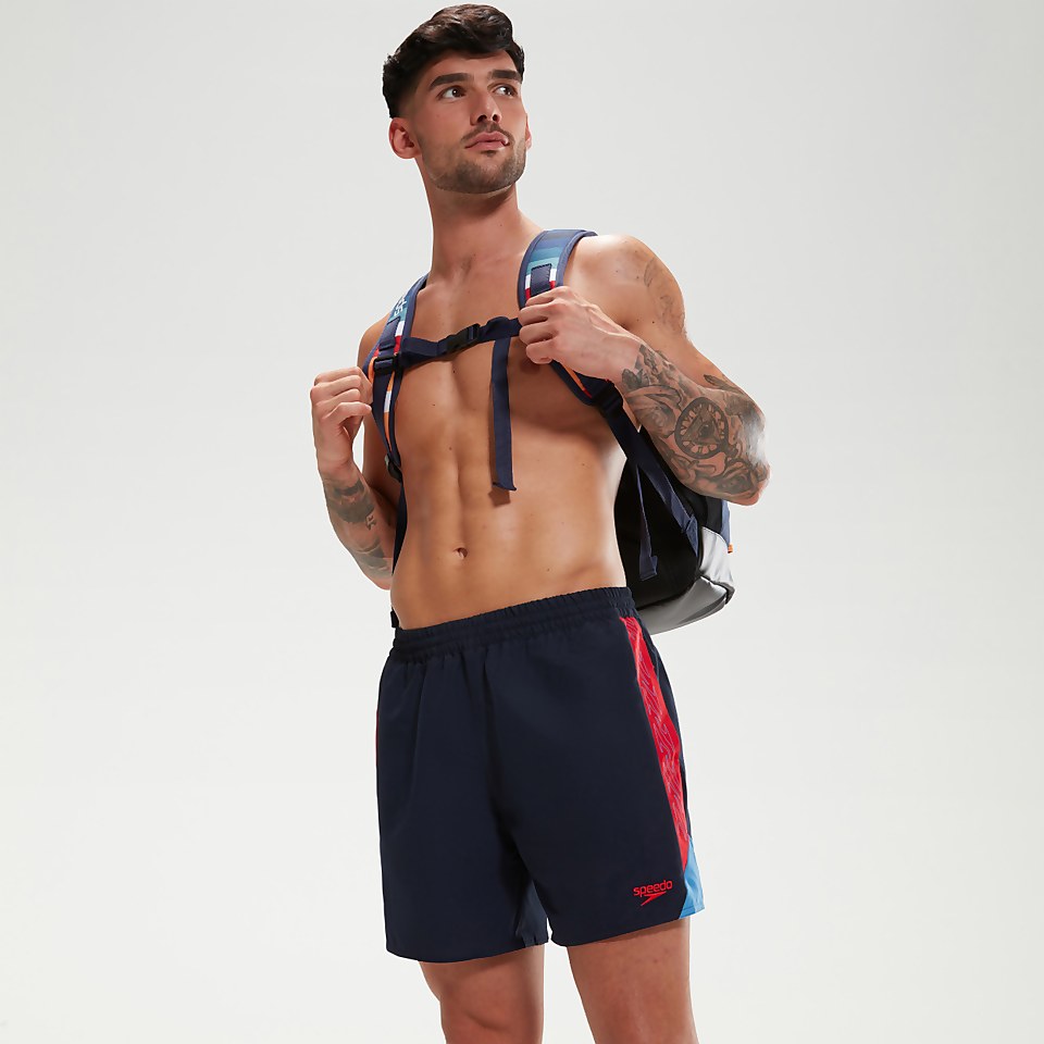 Men's Hyper Boom Splice 16" Swim Shorts Navy/Red