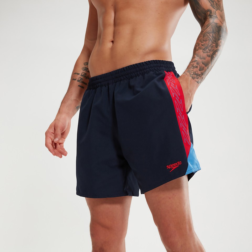 Men's Hyper Boom Splice 16" Swim Shorts Navy/Red