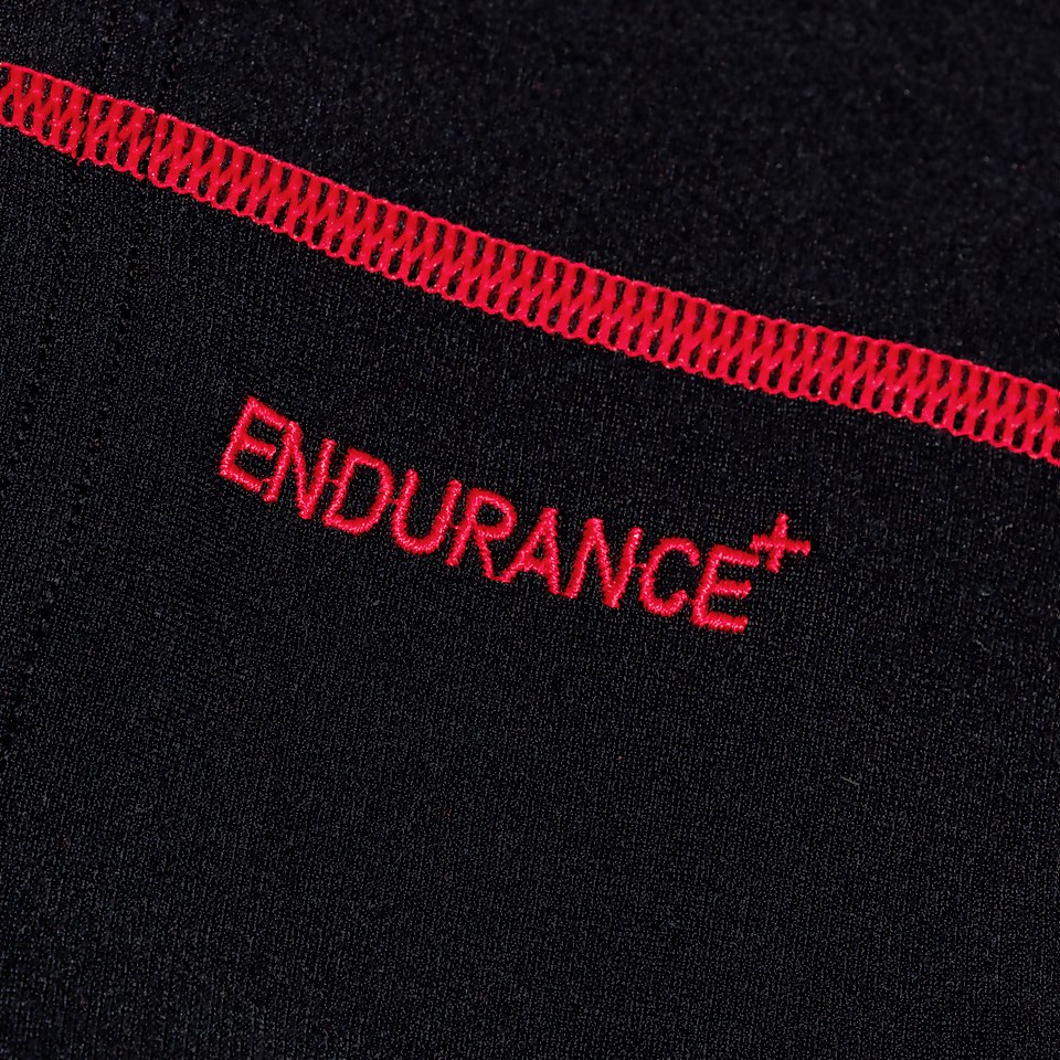 Women's Panel Legsuit Black/Red