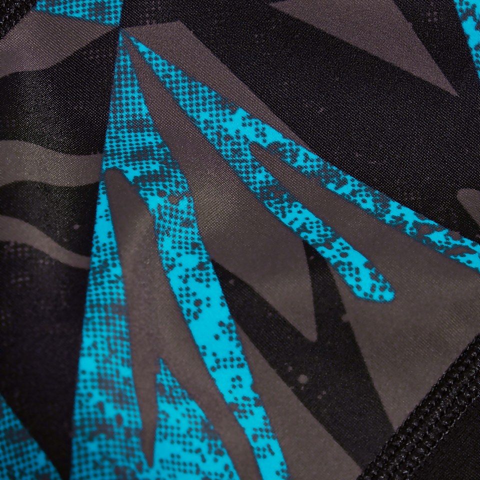 Boxer de bain Garçon HyperBoom Panel noir/bleu