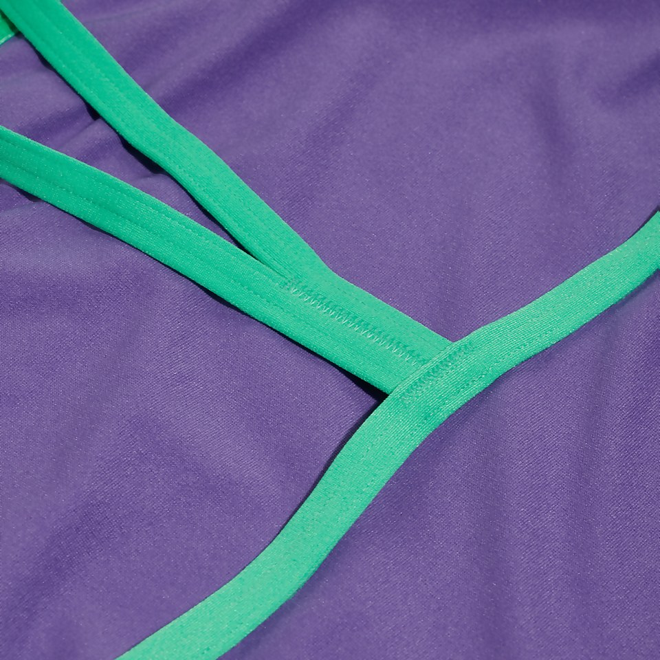 Women's Club Training Vback Swimsuit Aqua/Green