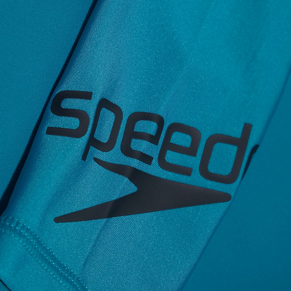 Unisex Langarm-Rash-Top für Kinder Aqua/Schwarz