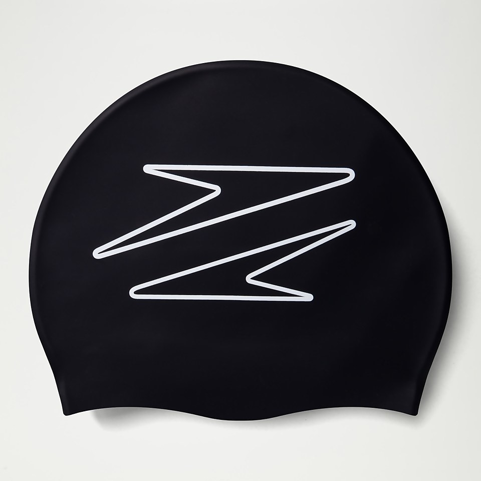 Bonnet de bain Adulte Printed en silicone noir