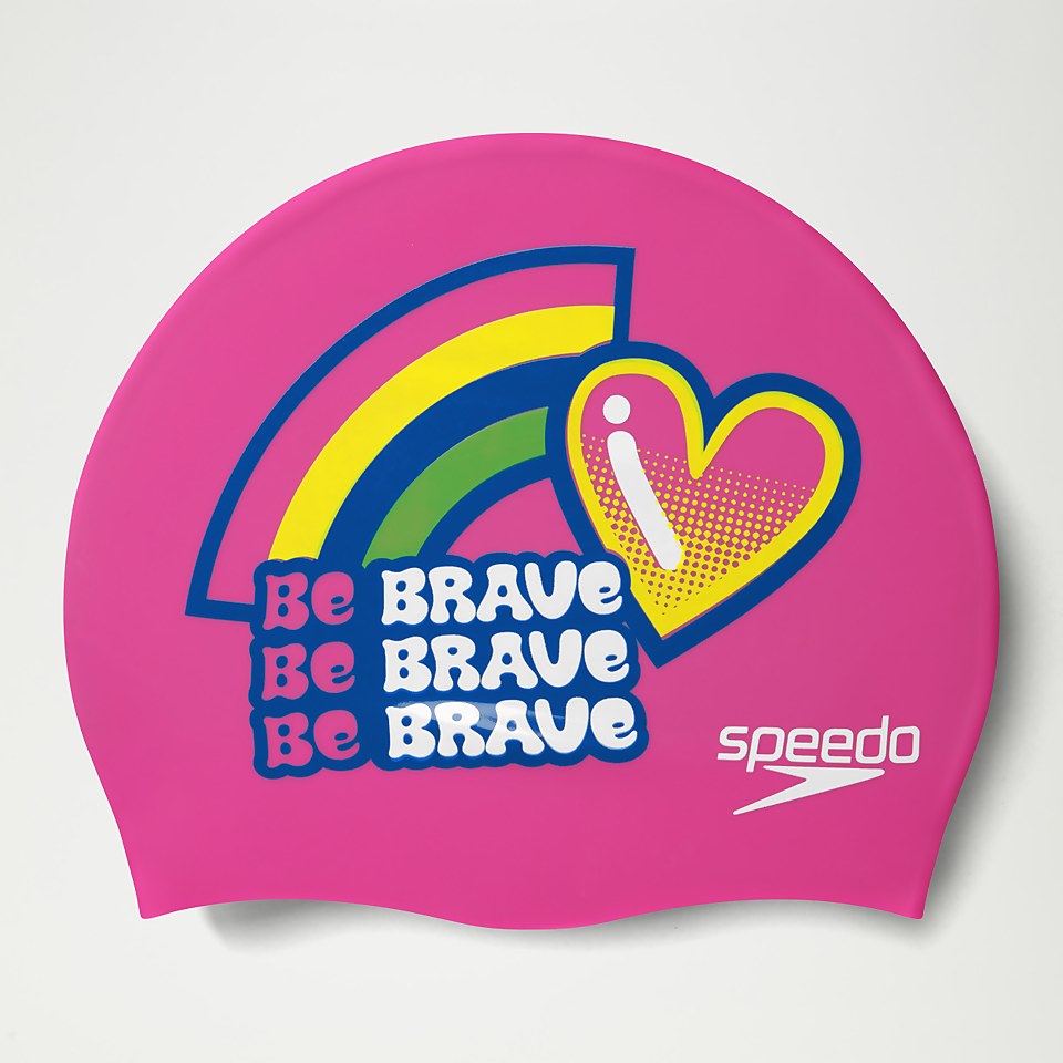 Junior Printed Silicone Cap Pink