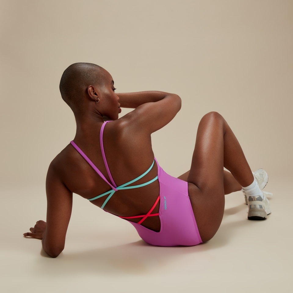 FLU3NTE Straps Swimsuit Violet