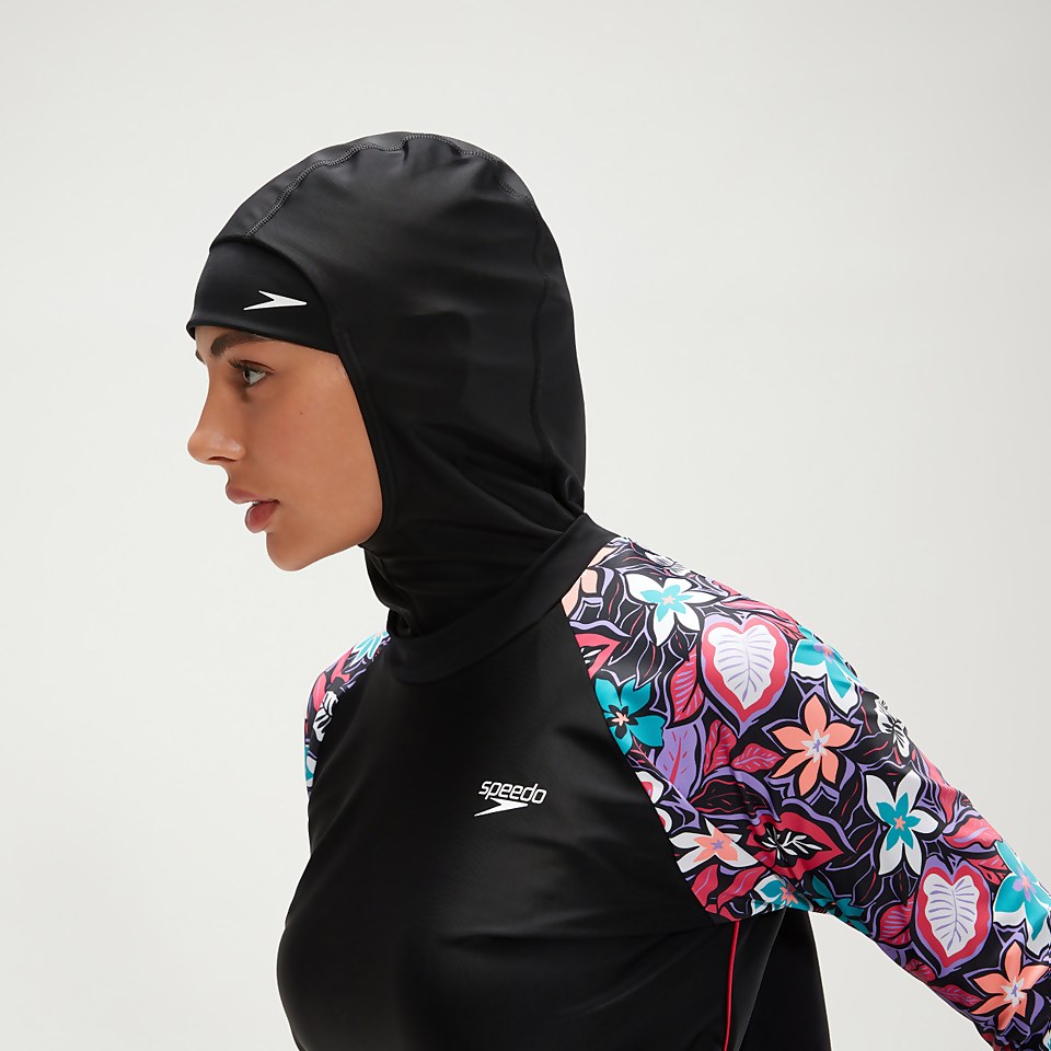 Women's Modesty Printed 3 Piece Set Black/Coral
