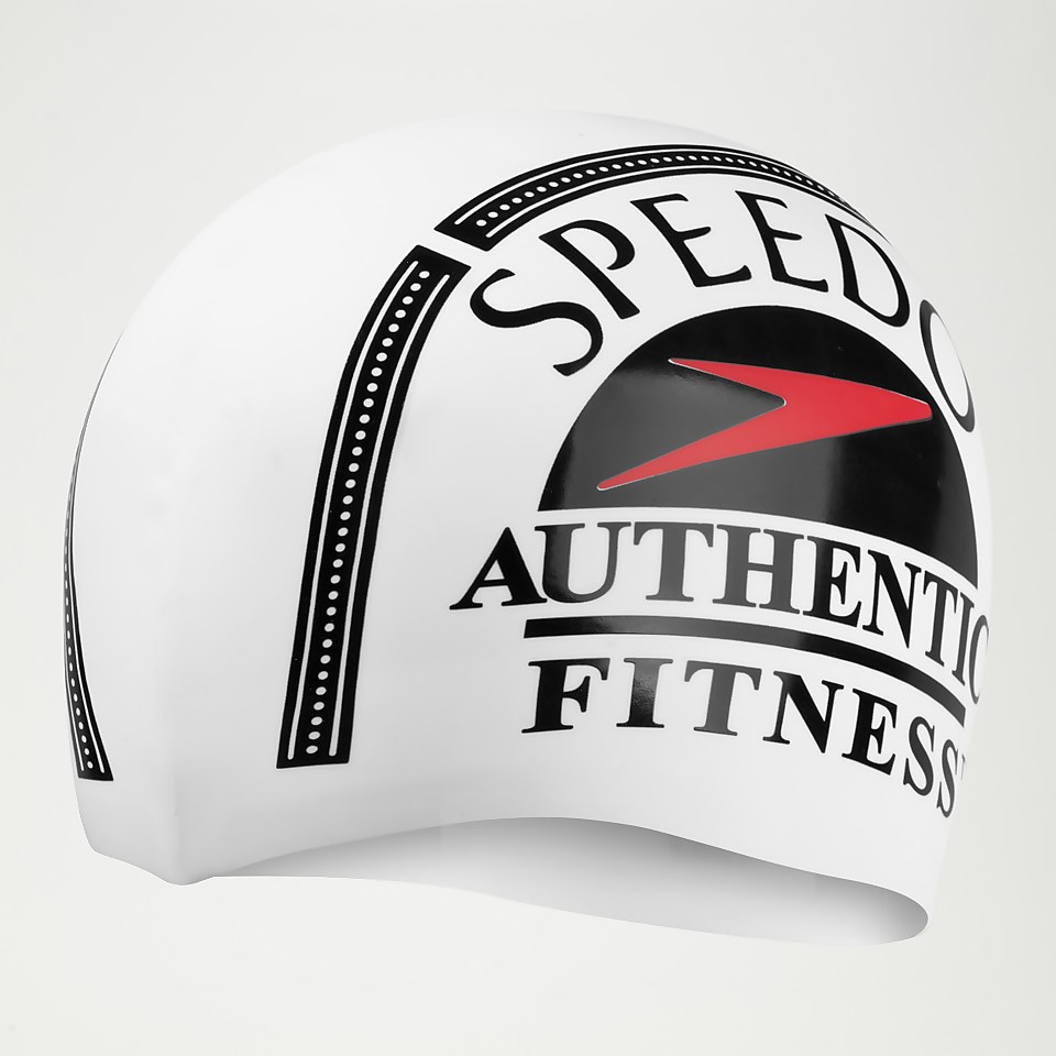 Adult Printed Silicone Cap White