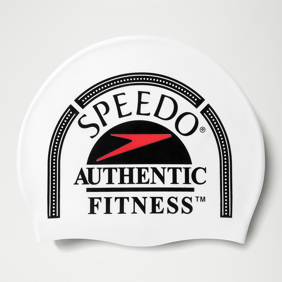 Adult Printed Silicone Cap White