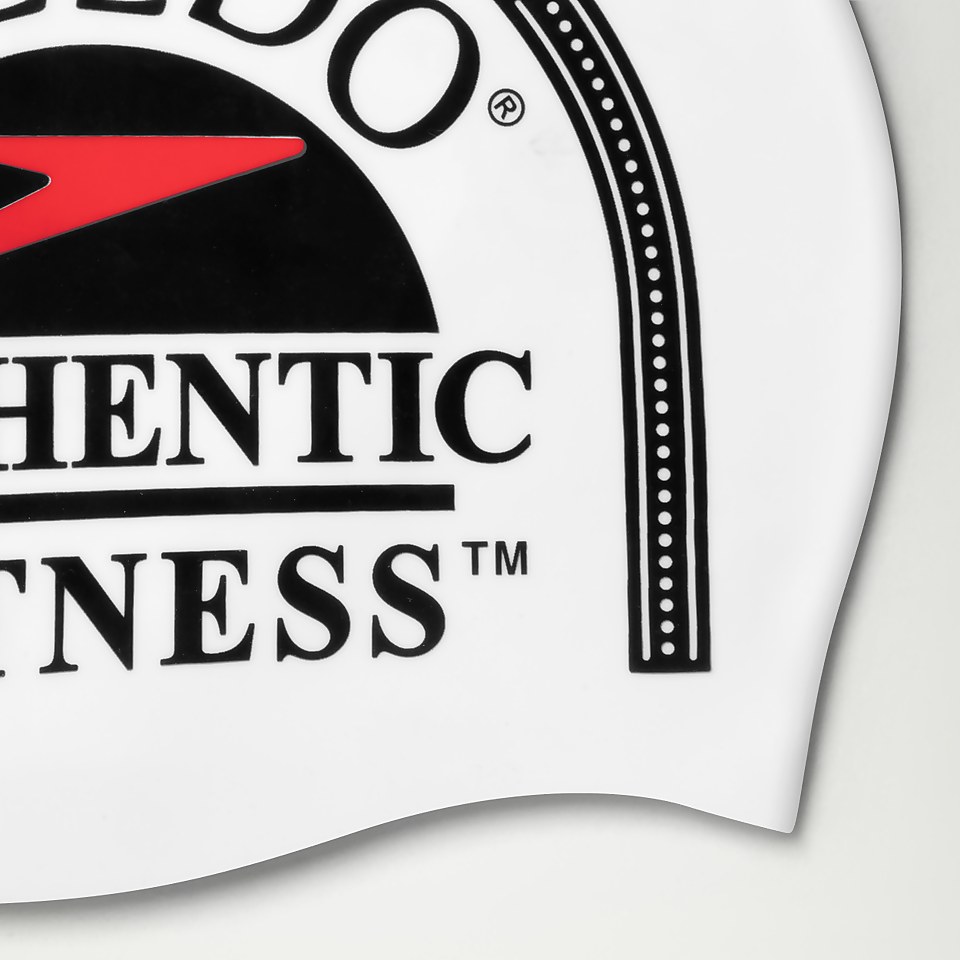 Adult Printed Silicone Cap White