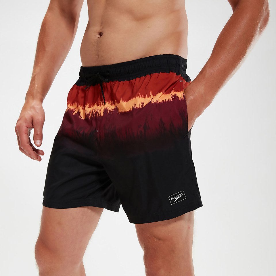 Short de bain Homme Placement Leisure 40 cm noir/sang de bœuf