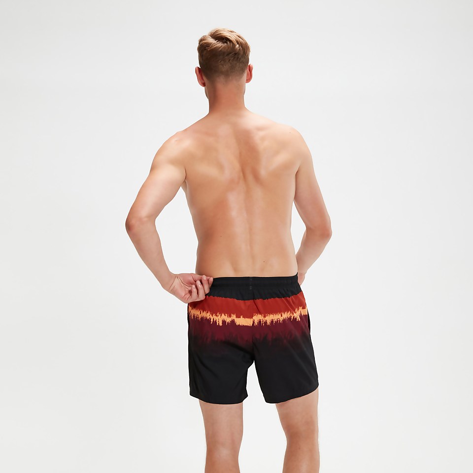 Short de bain Homme Placement Leisure 40 cm noir/sang de bœuf