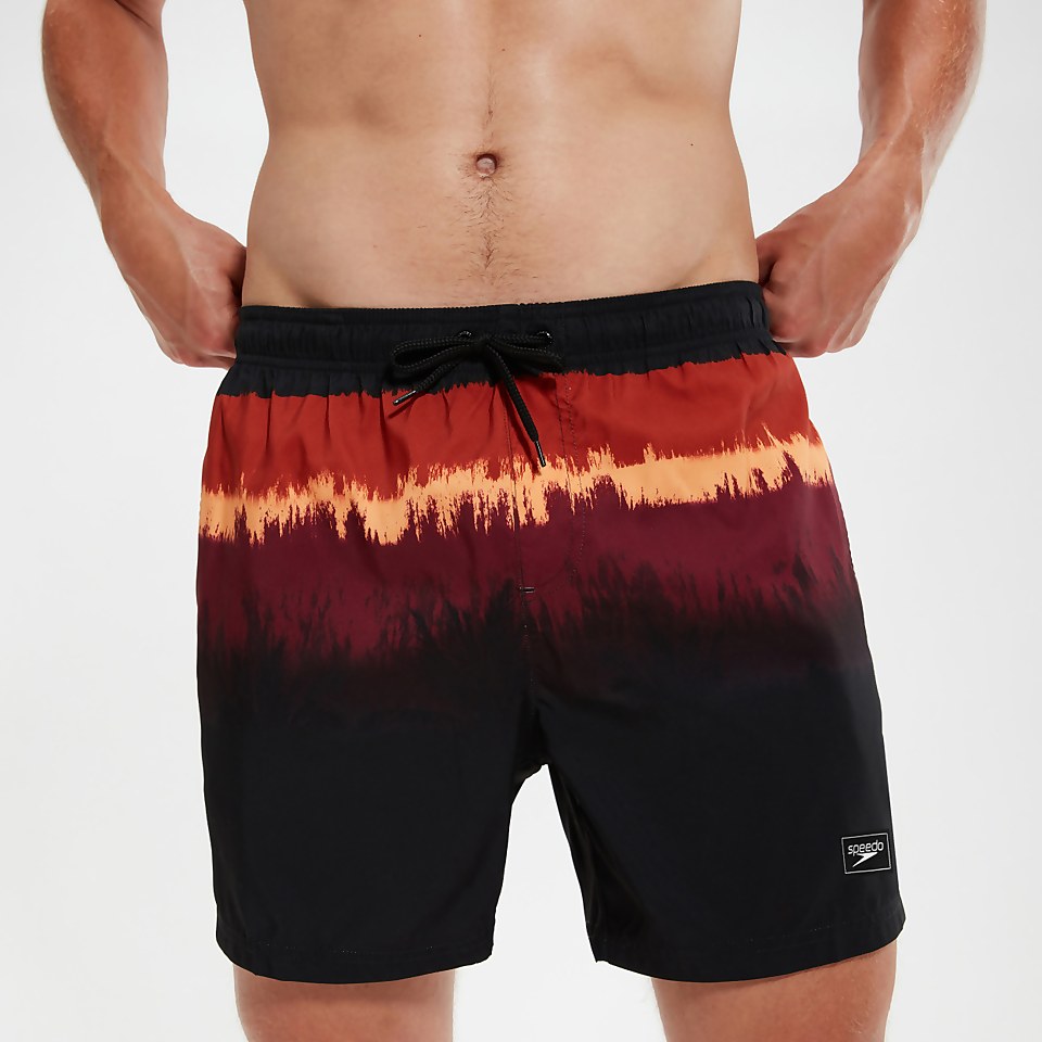 Short de bain Homme Placement Leisure 40 cm noir/sang de bœuf