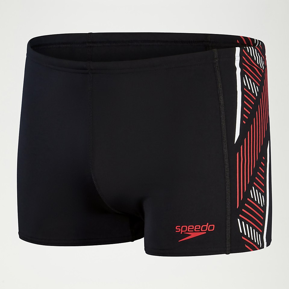 Tech Panel Aquashorts für Herren Schwarz/Rot