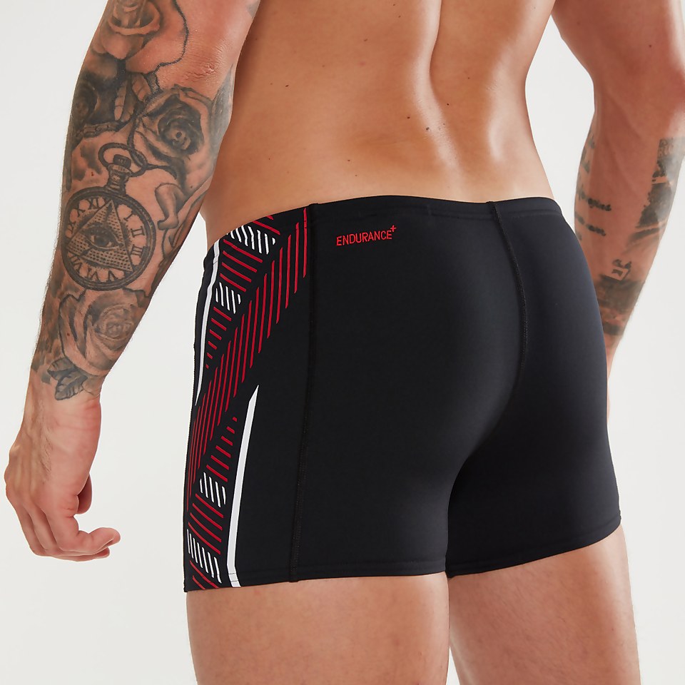 Tech Panel Aquashorts für Herren Schwarz/Rot