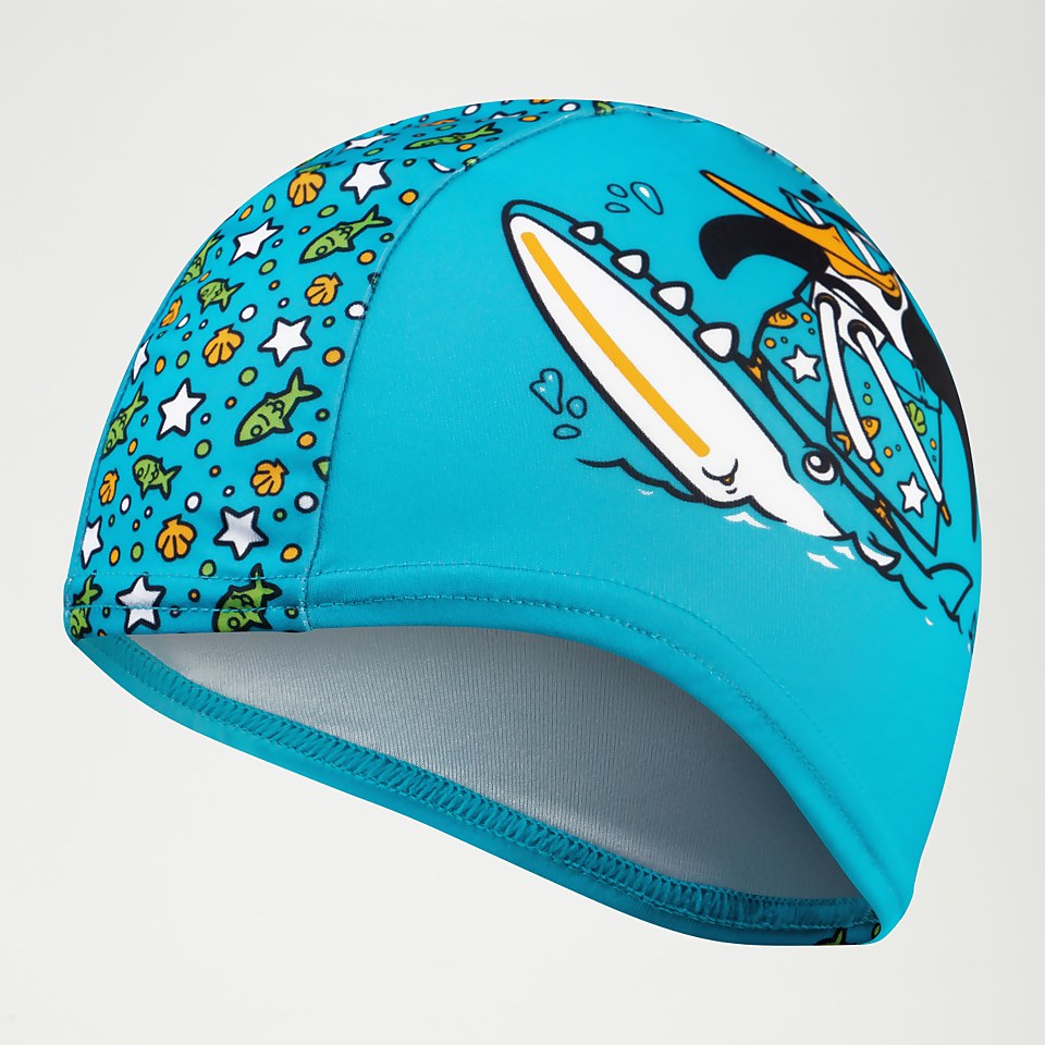 Bonnet Bébé en polyester Learn to Swim Chima le pingouin africain bleu/vert