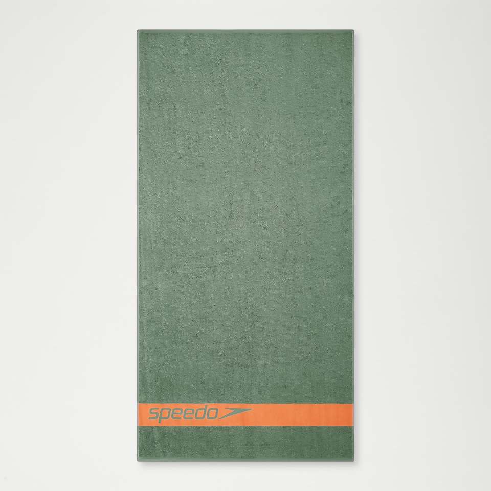 Speedo Border Towel Green