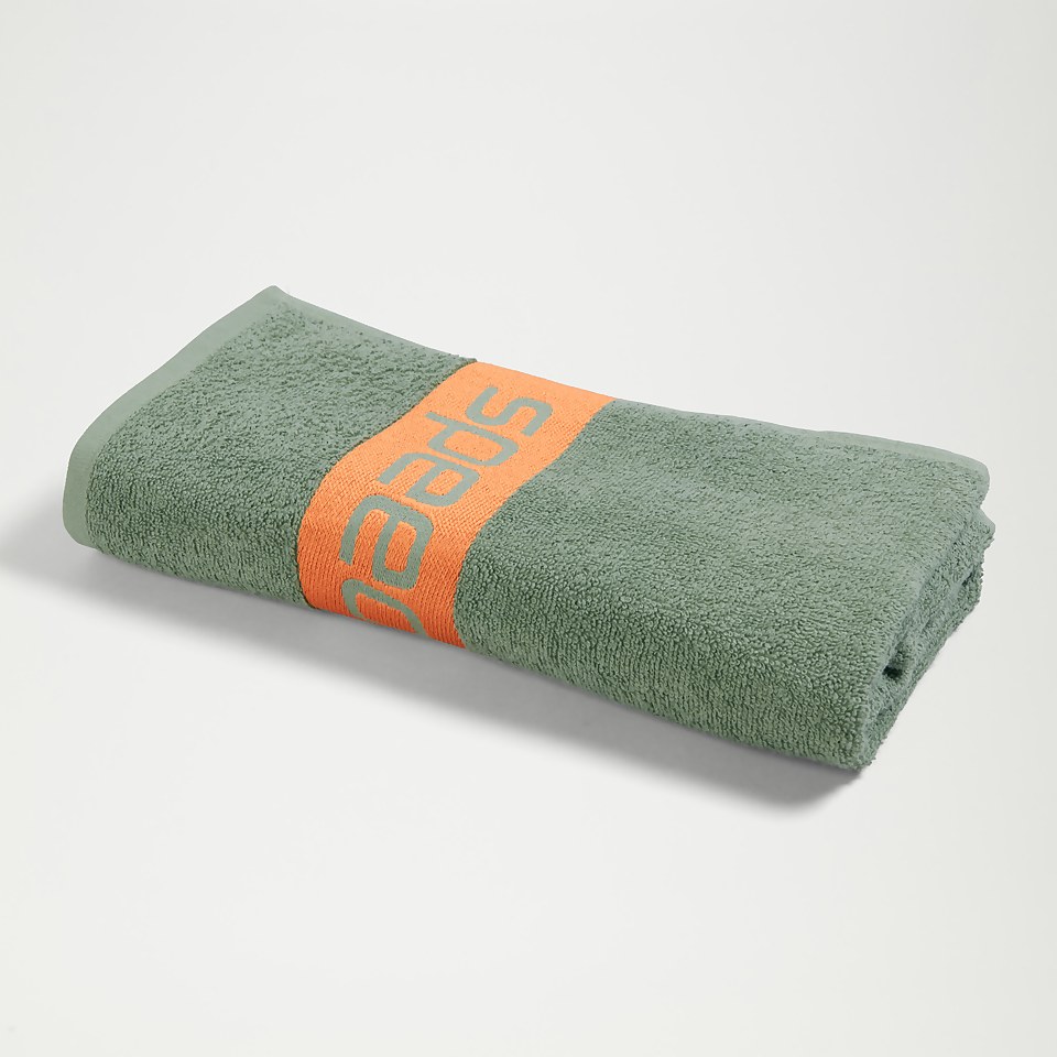 Speedo Border Towel Green