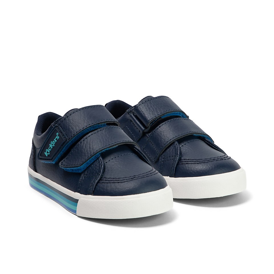 Infant Boys Tovni Double Vel Leather Navy