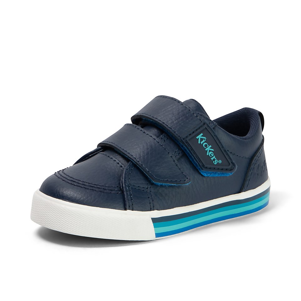 Infant Boys Tovni Double Vel Leather Navy
