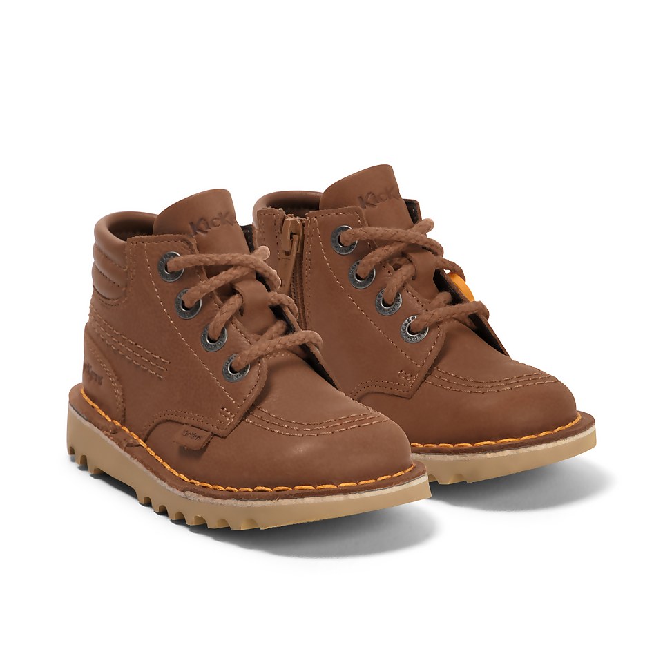Infant Boys Kick Hi Padded Leather Tan