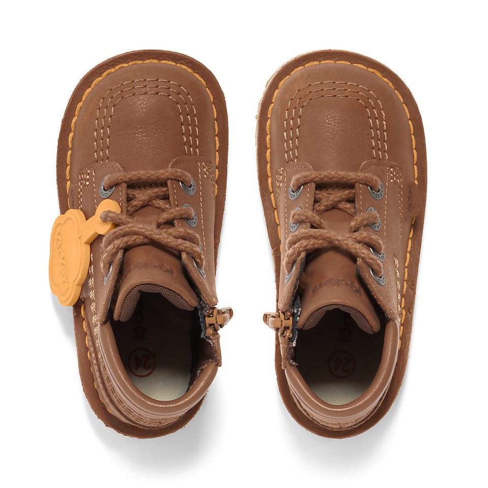 Infant Boys Kick Hi Padded Leather Tan