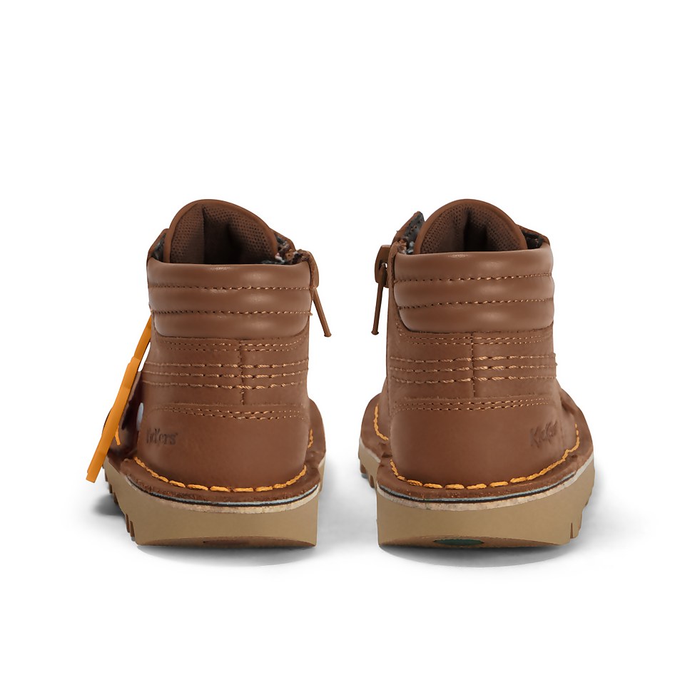 Infant Boys Kick Hi Padded Leather Tan