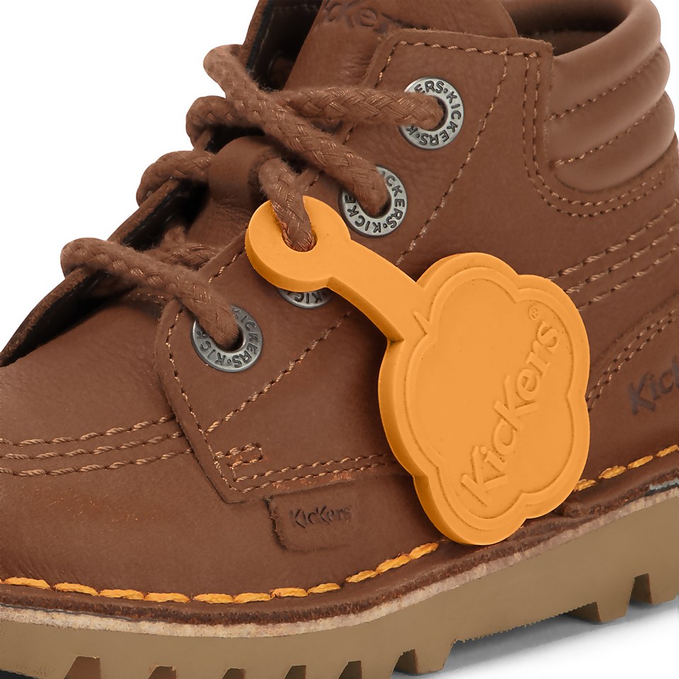 Infant Boys Kick Hi Padded Leather Tan