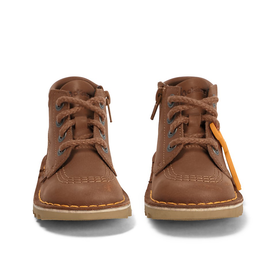 Infant Boys Kick Hi Padded Leather Tan