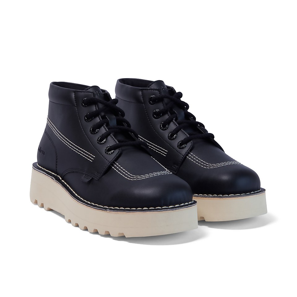 Adult Unisex Kick Hi Stack Leather Alternative Black