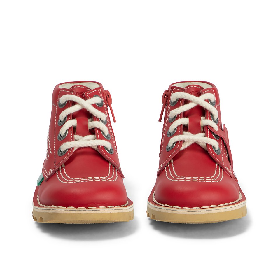 Infant Unisex Kick Hi Zip Leather Alternative Red