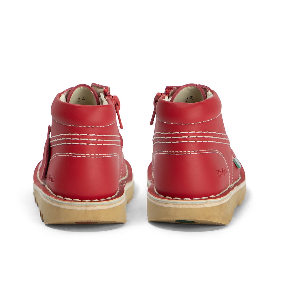 Infant Unisex Kick Hi Zip Leather Alternative Red