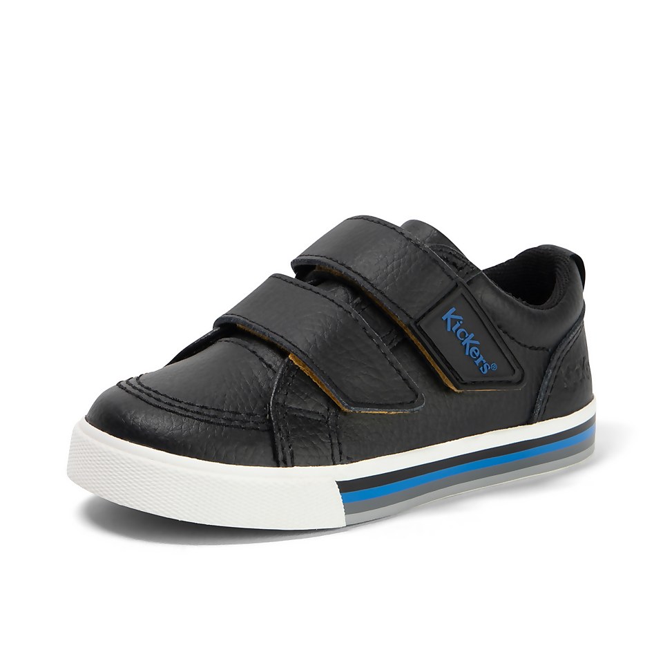Infant Boys Tovni Double Vel Leather Black
