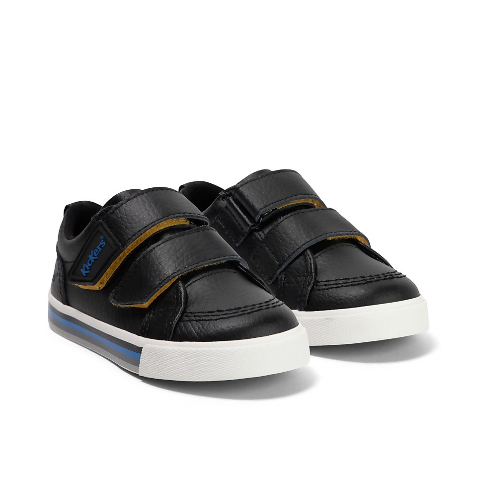 Infant Boys Tovni Double Vel Leather Black