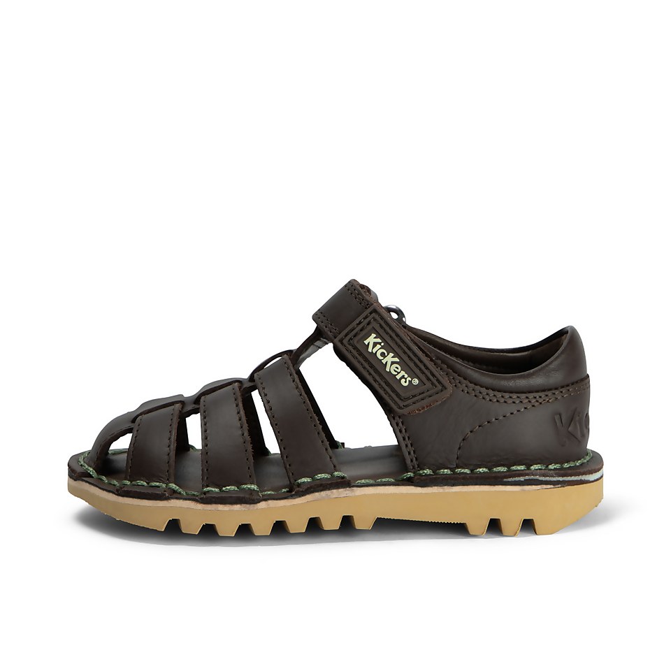 Infant Boys Kick Sandal Leather Brown
