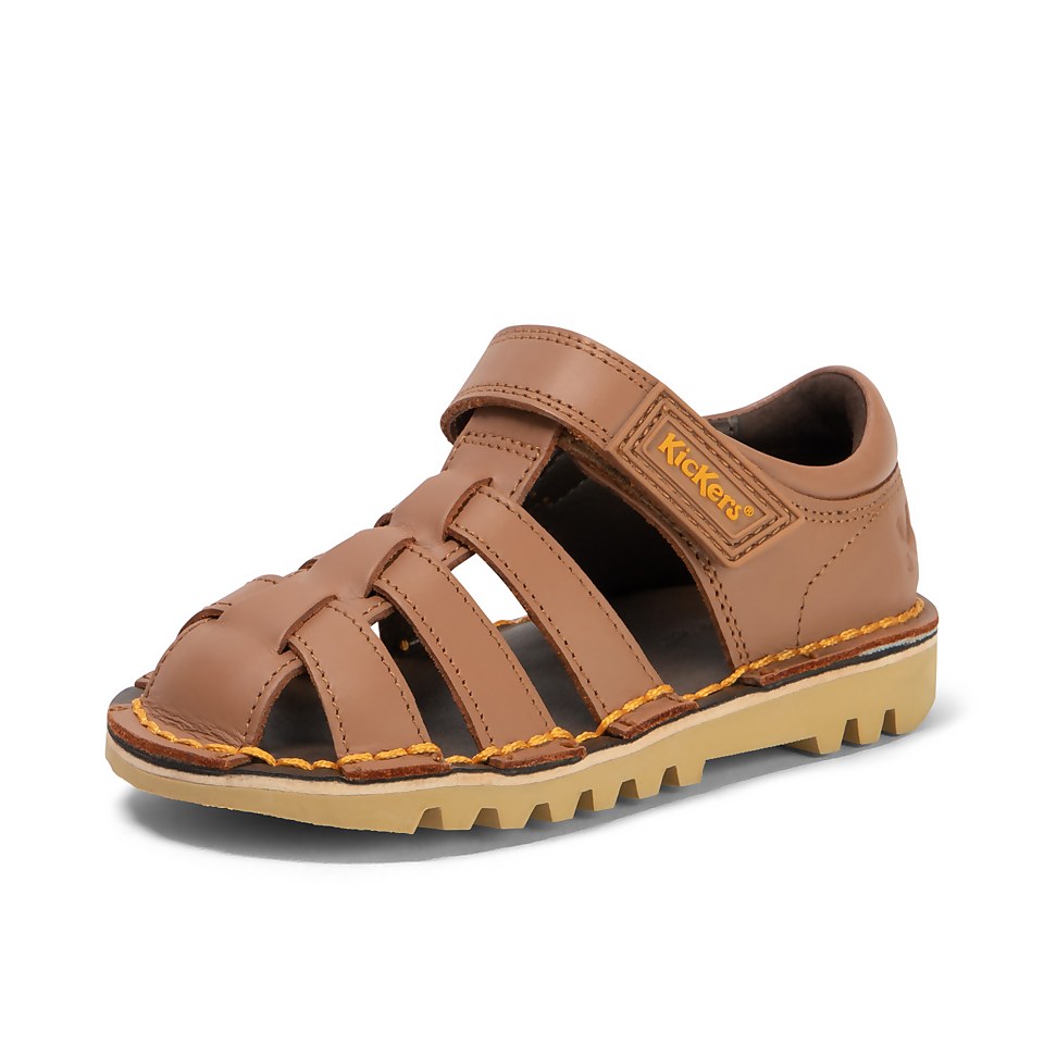 Infant Boys Kick Sandal Leather Tan