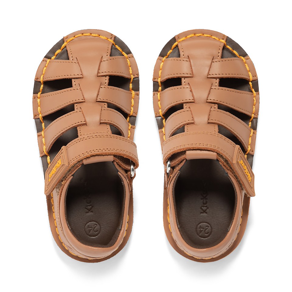 Infant Boys Kick Sandal Leather Tan