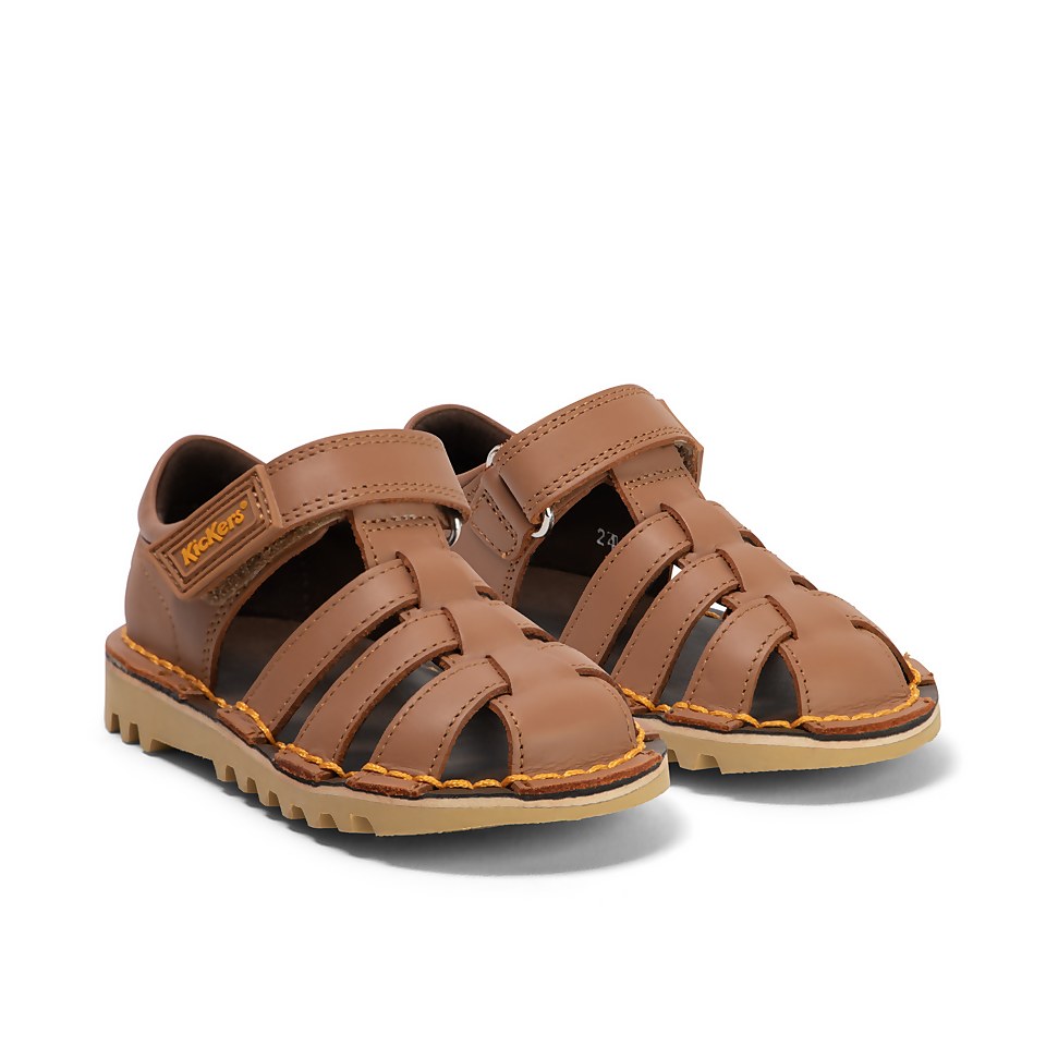 Infant Boys Kick Sandal Leather Tan