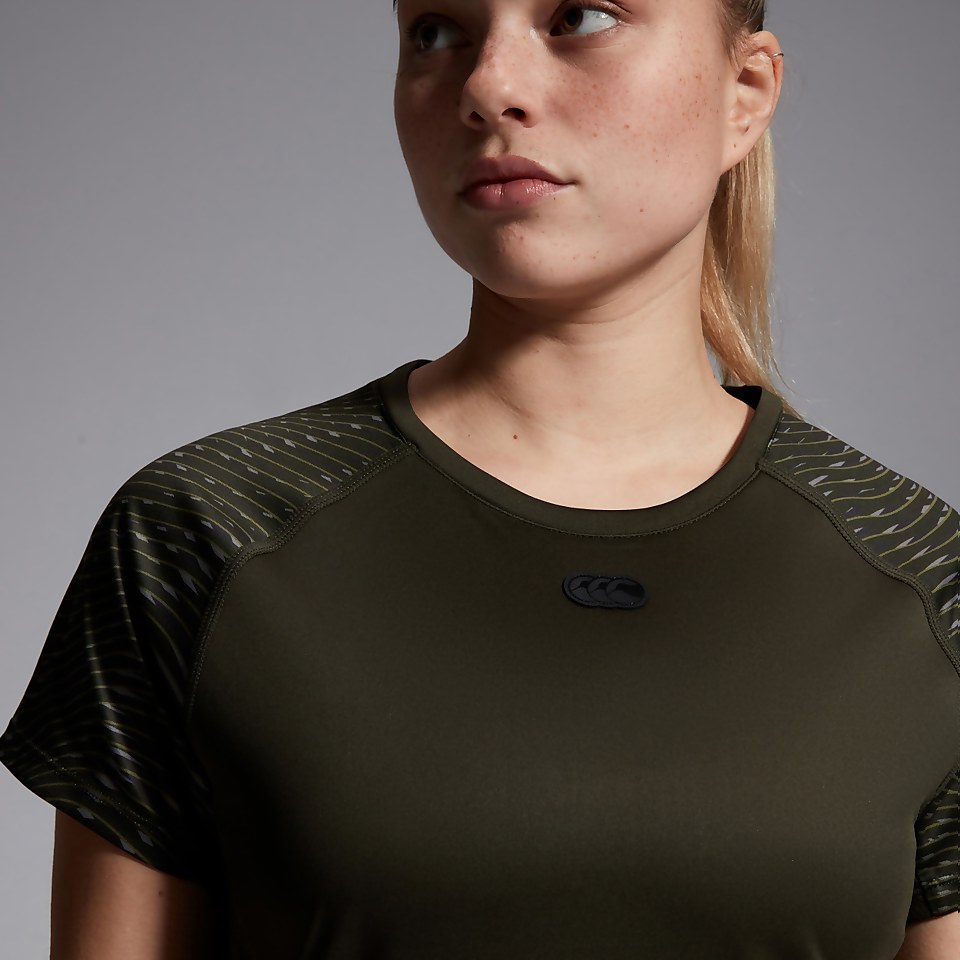 WOMENS VAPODRI SUPERLIGHT GRAPHIC TEE GREEN